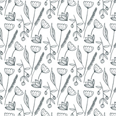 estampa florata do campo