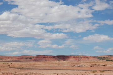 The unique desert landscape outside Tuba City, in Coconino County, Arizona.