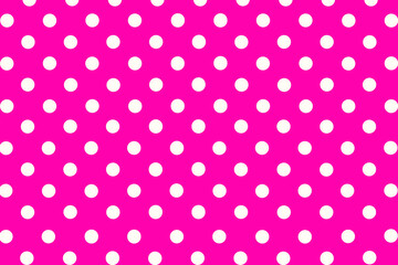 pattern, seamless polka pattern, fuchsia polka dots background, dotted background - obrazy, fototapety, plakaty