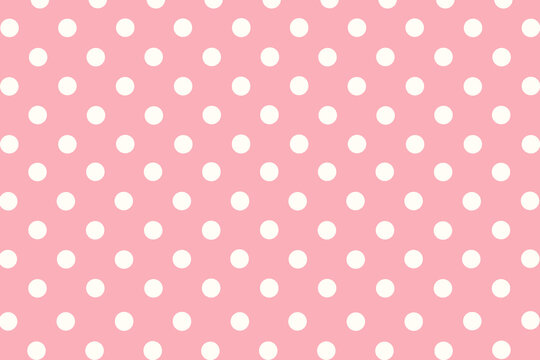 seamless polka pattern, pink polka dots background, dotted background