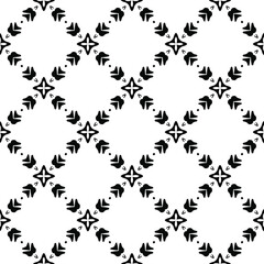 floral seamless pattern background.Geometric ornament for wallpapers and backgrounds. Black and white pattern. 
