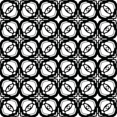 floral seamless pattern background.Geometric ornament for wallpapers and backgrounds. Black and white pattern. 
