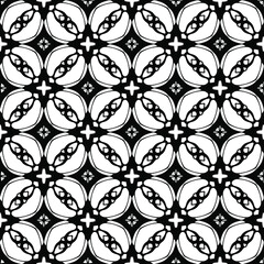 floral seamless pattern background.Geometric ornament for wallpapers and backgrounds. Black and white pattern. 
