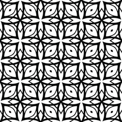 
floral seamless pattern background.Geometric ornament for wallpapers and backgrounds. Black and white pattern. 