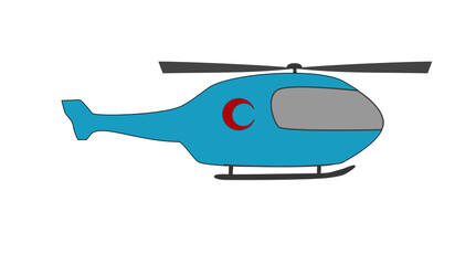 helicopter isolated on white