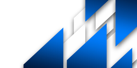  Blue and white geometric corporate banner design

