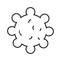 Obraz premium germ virus corona or covid-19 icon on white background vector.bacteria and germs.