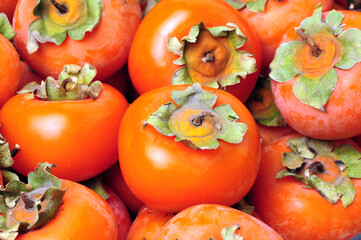 persimmon on a white background