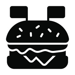 burger, food glyph icon, vector design usa independence day icon.
