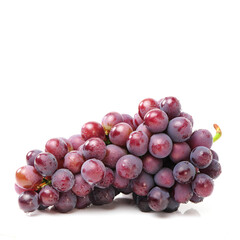 red grapes isolated on white