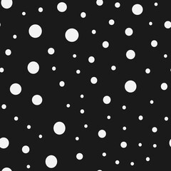Dots Background with irregular, chaotic circles. Points seamless texture pattern.