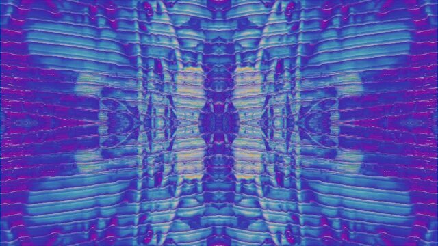 Multi-colored geometrical sci-fi psychedelic iridescent background.