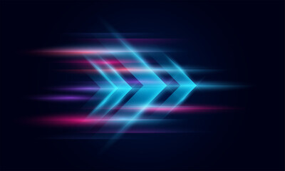 Fototapeta Modern abstract high-speed movement. Colorful dynamic motion on blue background. Movement technology pattern for banner or poster design background concept. obraz