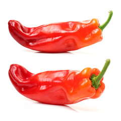 red hot peppers isolated