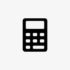 Calculator icon isolated on white background.