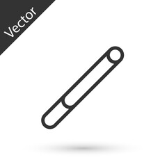 Grey line Cigarette icon isolated on white background. Tobacco sign. Smoking symbol. Vector