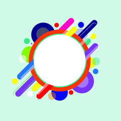 Obraz premium ppt presentation template design, frame with abstract backgrounds, circle frame for businnes and organitation. eps 10 free royalty