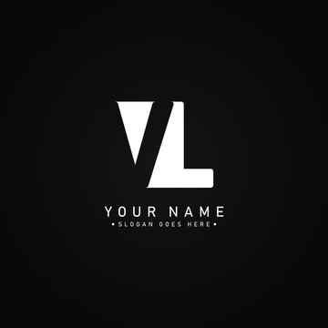 VL V L letter logo design. Initial letter VL linked circle