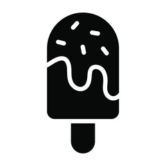 ice cream stick glyph icon, vector design usa independence day icon.