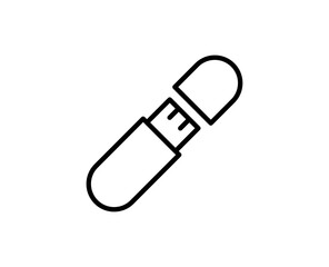 Usb flash line icon