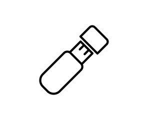 Usb flash line icon