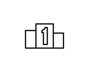 Podium line icon