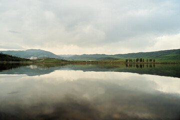 View of the beautiful lake Lisi. Lisi Park in Tbilisi, Georgia