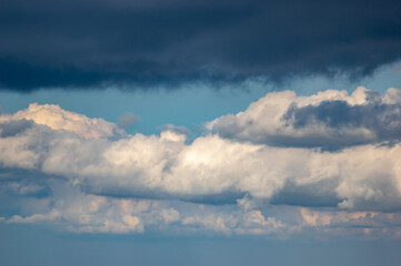 Fototapeta na wymiar Blue clouds in the sky. Beautiful landscape