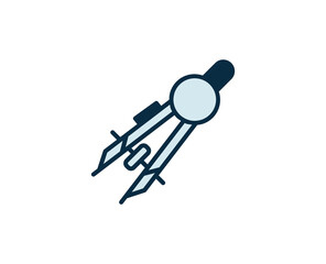 Compass line icon. High quality outline symbol for web design or mobile app. Thin line sign for design logo. Color outline pictogram on white background