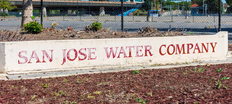 San Jose Water Company sign - San Jose, California, USA - 2020