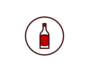 Alcohol flat icon. Single high quality outline symbol for web design or mobile app.  Holidays thin line signs for design logo, visit card, etc. Outline pictogram EPS10