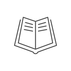 Open book line outline icon