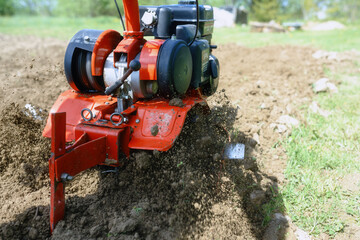 Fototapeta premium Agricultural machinery: motorized hand plow.