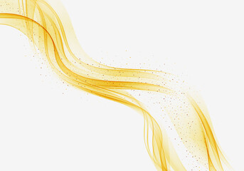 Golden wavy lines Smoky wave golden flow