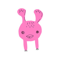 hand drawing monster illustration vector, doodle