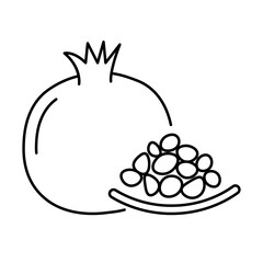 Badge  granat. Vector image, eps