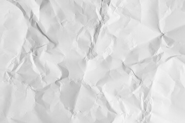 Fototapeta premium Crumpled white sheet of paper