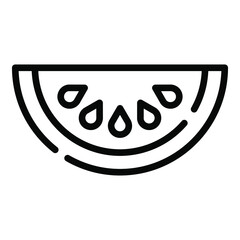 watermelon line icon, vector design usa independence day icon.