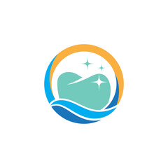 Tooth Teeth Dentist Dental dentistry with Stars logo design