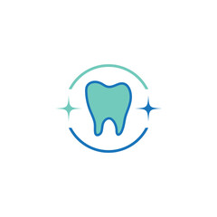 Tooth Teeth Dentist Dental dentistry with Stars logo design