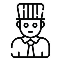 president, men line icon, vector design usa independence day icon.