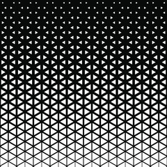 White and black halftone triangle pattern background. Abstract geometric triangle, halftone. Vector background.