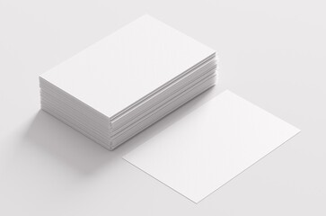 Business Card Mock-Up (85x55mm) 3D Illustration