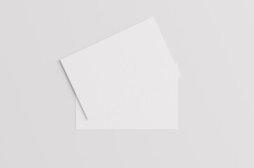 Business Card Mock-Up (85x55mm) 3D Illustration