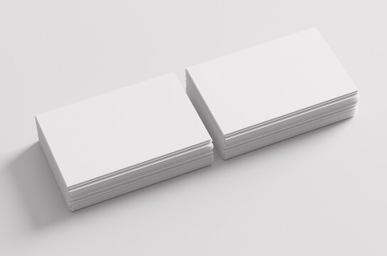 Business Card Mock-Up (85x55mm) 3D Illustration
