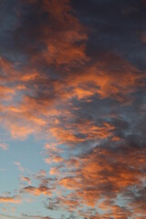 Sunset sky with clouds