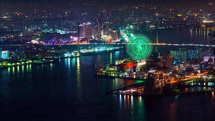 Time-Lapse Of Osaka At Night