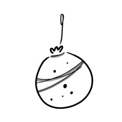 hand drawn illustration of water balloon in simple icon drawing 