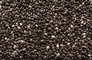 Chia seeds. Chia seeds in close-up. Slimming , Health Care Product