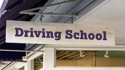 Street Sign DRIVING SCHOOL